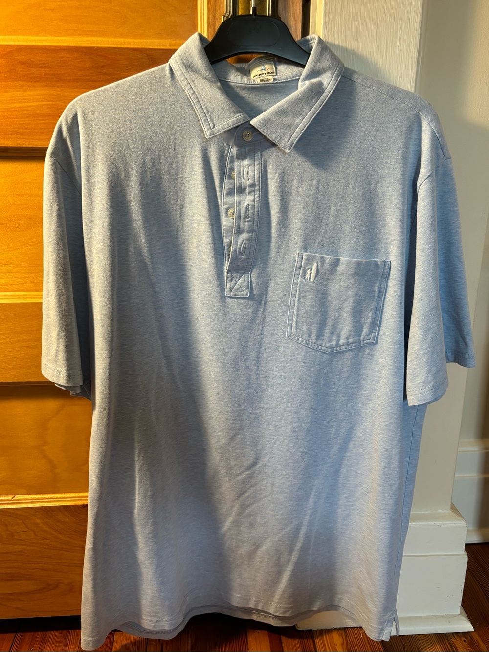 Light Blue Johnnie-O Men’s Polo Shirt with Chest Pocket